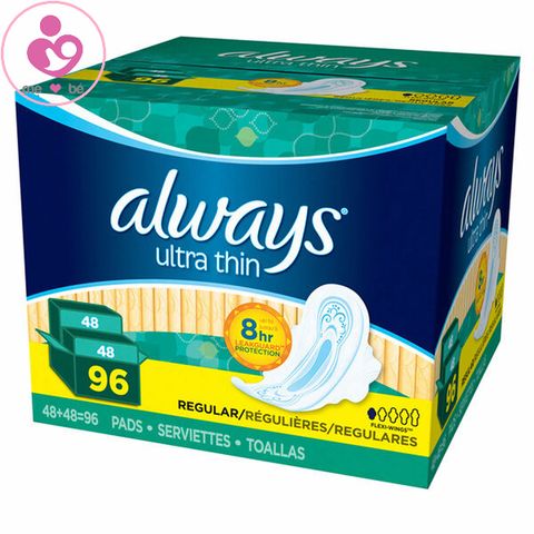 Băng vệ sinh Always Ultra Thin của Mỹ hộp 96 miếng