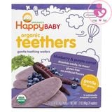 Bánh ăn dặm hữu cơ Happy Baby Organic Teethers cho bé từ 6 tháng tuổi của Mỹ hộp 12 gói