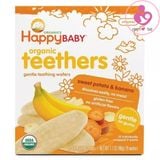 Bánh ăn dặm hữu cơ Happy Baby Organic Teethers cho bé từ 6 tháng tuổi của Mỹ hộp 12 gói