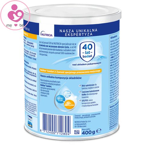 Sữa Bebilon Comfort 2 của Ba Lan cho trẻ từ 6 tháng tiêu hoá kém và táo bón hộp 400g