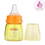 Bình sữa cổ hẹp Wesser Nano Silver 60ml phù hợp cho bé từ 0 tháng tuổi