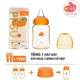 Bình sữa cổ hẹp Wesser PPSU 140ml phù hợp cho bé từ 0 tháng tuổi