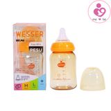 Bình sữa cổ hẹp Wesser PPSU 140ml phù hợp cho bé từ 0 tháng tuổi
