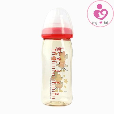 Bình sữa cổ rộng Pigeon 240ml nội địa Nhật cho bé từ 3 tháng tuổi