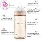 Bình sữa cổ rộng cao cấp Moyuum 270ml của Hàn Quốc cho trẻ từ 2 tháng tuổi
