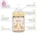 Bình sữa cổ rộng Moyuum 170ml có họa tiết của Hàn Quốc cho trẻ 0-3 tháng