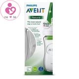 Bình sữa thuỷ tinh cổ rộng Phillips Avent 240ml của Anh cho trẻ từ 1 tháng tuổi