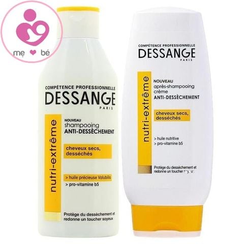 Bộ dầu gội xả Dessange Nutri-Extreme của Pháp cho tóc khô xơ gãy rụng
