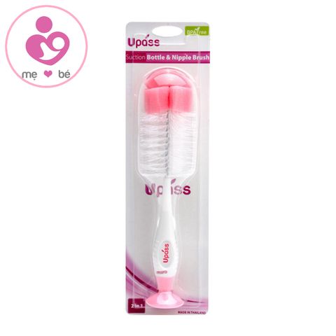 Bộ cọ rửa bình sữa, núm ti không BPA Upass Thái Lan UP7004N