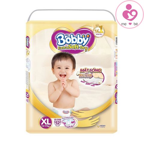 Tã dán Bobby Extra Soft Dry size XL cho bé 12-17 kg