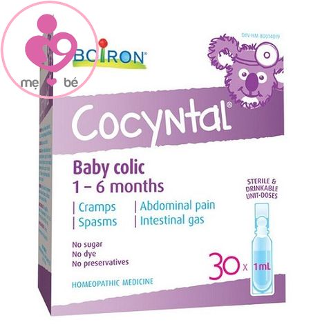 Muối uống vi lượng đồng căn Boiron Cocyntal Baby Colic của Canada cho trẻ từ 1-6 tháng