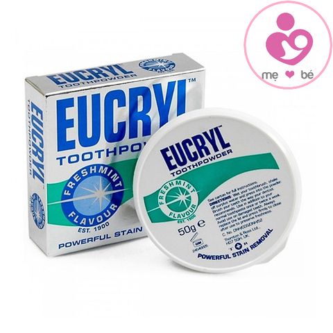 Bột làm trắng răng Eucryl Toothpowder của Anh hộp 50g