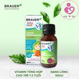 Vitamin tổng hợp Brauer Baby & Kids 1-3 của Úc cho bé từ 1đến 3 tuổi lọ 100ml