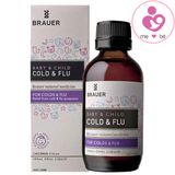 Siro trị cảm cúm Brauer Baby Child Cold & Flu của Úc cho trẻ từ 2 tuổi lọ 100ml