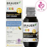 Siro ho mật ong Brauer Kids Manuka Honey Dry Cough của Úc cho trẻ từ 2 tuổi bị ho khan lọ 100ml