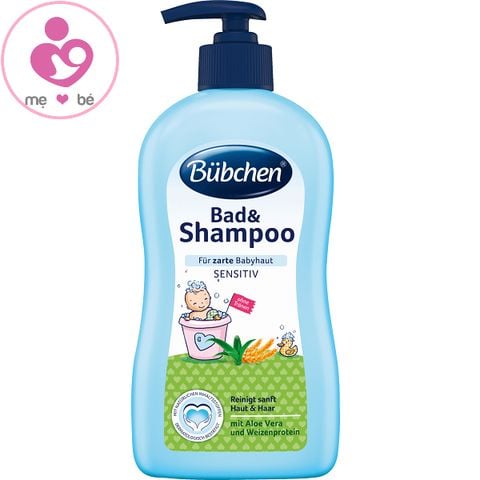 Sữa tắm gội 2 trong 1 cho bé Bübchen Bad & Shampoo của Đức chai vòi 400ml