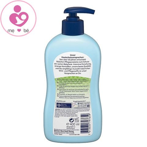 Sữa tắm gội 2 trong 1 cho bé Bübchen Bad & Shampoo của Đức chai vòi 400ml