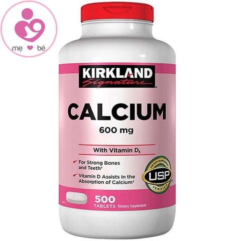 Canxi và vitamin D3 Kirkland Signature của Mỹ bổ xương khớp lọ 500 viên