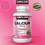 Canxi và vitamin D3 Kirkland Signature của Mỹ bổ xương khớp lọ 500 viên
