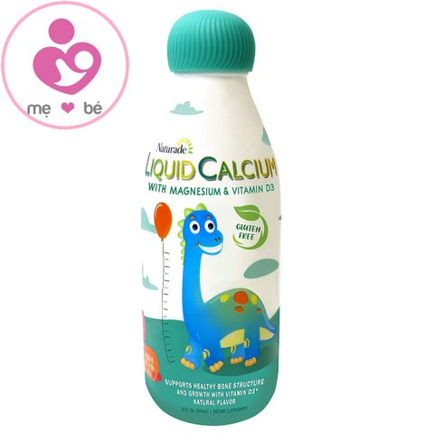 Canxi nước với magiê & vitamin D3 của Naturade Mỹ cho bé từ 7 tháng đến 8 tuổi chai 474ml