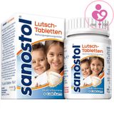 Viên ngậm bổ sung canxi và vitamin Sanostol Lutschtabletten của Đức lọ 75 viên