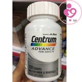 Vitamin tổng hợp cho người trưởng thành Centrum Advance for Adults của Úc lọ 100 viên