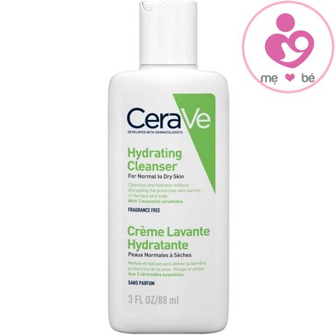 Sữa rửa mặt CeraVe Hydrating Cleanser của Mỹ dành cho da khô và da thường