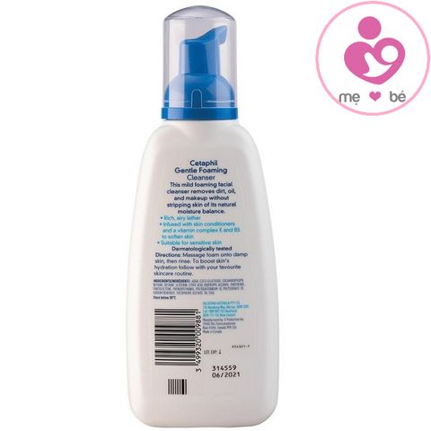 Sữa rửa mặt tạo bọt Cetaphil Gentle Foaming Cleanser của Canada chai 236ml