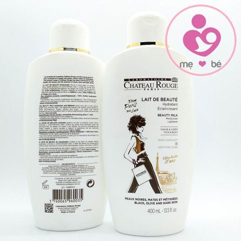 Sữa dưỡng thể trắng da Chateau Rouge Lait De Beaute của Pháp chai 400ml