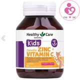 Tăng đề kháng Healthy Care Zinc + Vitamin C của Úc lọ 60 viên