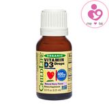 Vitamin D3 hữu cơ dạng giọt ChildLife Essentials® Organic Vitamin D3 drops của Mỹ cho trẻ từ sơ sinh lọ 6.25ml