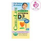 Vitamin D3 hữu cơ dạng giọt ChildLife Essentials® Organic Vitamin D3 drops của Mỹ cho trẻ từ sơ sinh lọ 6.25ml