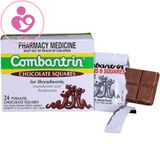 Kẹo tẩy giun Combantrin Chocolate Squares của Úc hộp 24 miếng