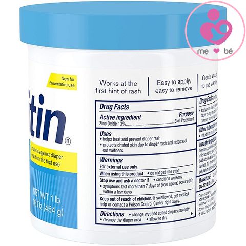 Kem chống hăm tã Desitin Daily Defense của Mỹ hộp 454g