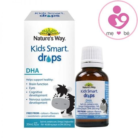 DHA dạng giọt Nature’s Way Kids Smart Drops cho bé từ 1 tháng lọ 20ml