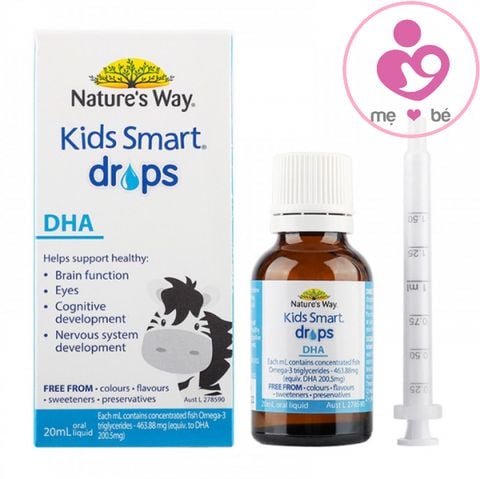 DHA dạng giọt Nature’s Way Kids Smart Drops cho bé từ 1 tháng lọ 20ml