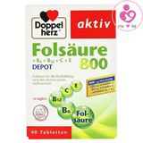Vitamin tổng hợp Doppel herz aktiv Folsäure 800 của Đức