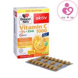 Vitamin C 1000+D3+Zink Depot của Doppel herz aktiv Đức hộp 30 viên (mẫu mới 2023)