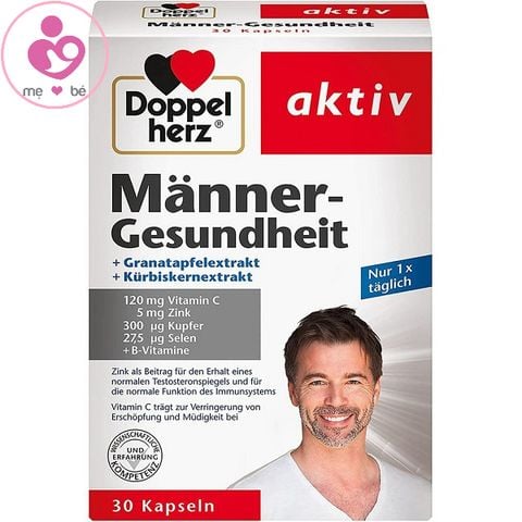 Tăng cường phong độ nam giới Doppelherz aktiv Männer-Gesundheit của Đức hộp 30 viên
