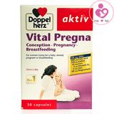 Vitamin cho bà bầu Doppelherz aktiv Vital Pregna của Đức hộp 30 viên
