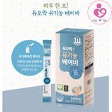 Men vi sinh hữu cơ Duolac Organic của Hàn Quốc cho trẻ từ 1 tháng tuổi màu xanh lam