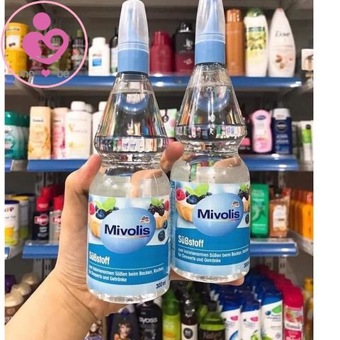 Đường ăn kiêng dạng siro Mivolis Süßstoff của Đức chai 300ml
