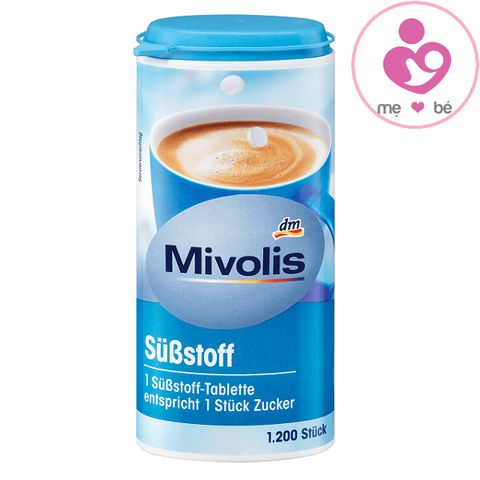 Đường ăn kiêng dạng viên DM Mivolis Süßstoff của Đức lọ 1200 viên