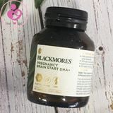 Viên uống bổ sung DHA cho bà bầu Blackmores Pregnancy Brain Start DHA của Úc lọ 50 viên