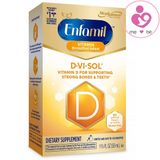 Vitamin D dạng siro Enfamil D-VI-SOL của Mỹ cho trẻ từ 0-4 tuổi lọ 50ml