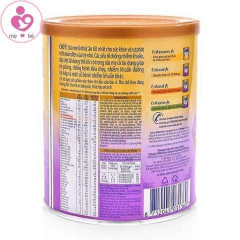 Sữa Enfamil A+ Gentle Care cho bé 12-24 tháng có hệ tiêu hoá nhạy cảm