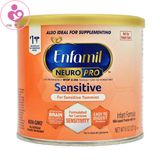 Sữa Enfamil Neuro Pro Sensitive của Mỹ cho trẻ từ 0-12 tháng tiêu hóa kém, nôn trớ, dị ứng lactose