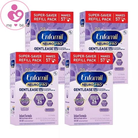 Combo hộp sữa Enfamil Neuropro Gentlease của Mỹ 998g/hộp