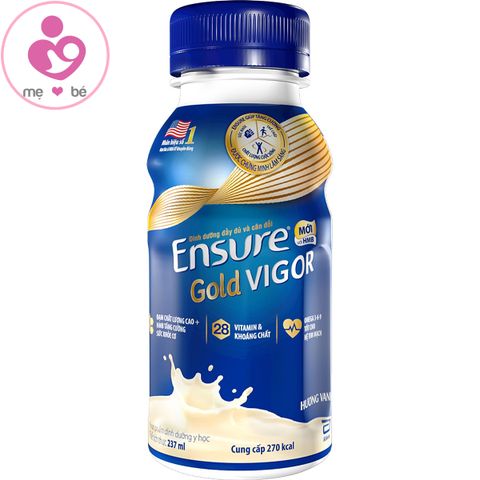 Sữa nước Ensure Gold Vigor HMB hương vani nhập khẩu chính hãng thùng 24 chai 237ml