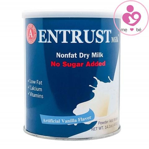 Sữa Entrust Milk nội địa Mỹ cho người bệnh tiểu đường, tiểu đường thai kỳ hộp 400g